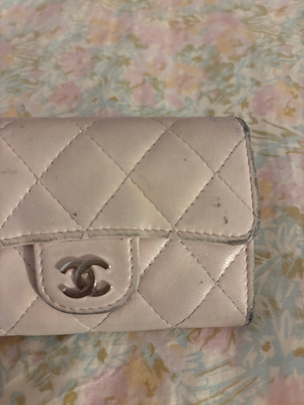 chanel lambskin quilted flap card holder in pink - Picture 6 of 8